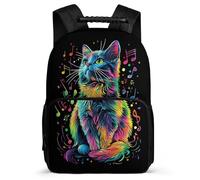 TPISLI Cartable Mignon Chat Enfants 6-10 Ans Sac Scolaire Chaton pour Filles Garçons CP CE1 School Bag, Détails en Feutre Léger Durable Voyage Quotidien