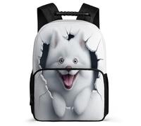 TPISLI Cartable Mignon Samoyède Chien Garçons Filles Ce2 Cm1, Sac à Dos Animal Chiot Enfants Durable, Sac Scolaire, School Bag, Dos Rembourré, Poignée Solide, Loisirs Sorties