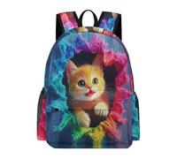 TPISLI Cartable Motif Chaton Fille Garçon 8-12 Ans Sac d'École Animal Chat CE2 CM1 Léger Imperméable Durable pour Voyage Loisirs Promenade Sorties Usage Quotidien Rentrée Scolaire