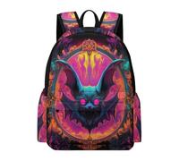 TPISLI Cartable Motif Chauve-souris Enfants CP CM1 Sac à Dos Thème Gothique Ado CM2 11 Ans Daypack Durable À la Mode Cadeau de Rentrée Voyage Sorties Loisirs Randonnée
