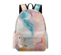 TPISLI Cartable Motif de Marbre Fille Primaire Collège Élémentaire Sac À Dos Garçons Scolaire, Sacs Coloré Pour D'école Enfant Ado 8 9 10 11 12 13 14 15 16 17 18 Ans School Bags
