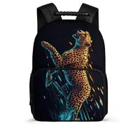 TPISLI Cartable Motif Léopard pour Filles Primaire, Sac d'École Guépard Animal 8-12 Ans, Sac à Dos, Bookbag, Promenade Randonnée, Usage Quotidien, Cadeau