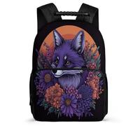 TPISLI Cartable Motif Renard pour Garçon Fille Primaire, Sac d'École Animal Renard 5-10 Ans, Sac à Dos, Backpack, Dos Rembourré, Poignée Solide, Loisirs Sorties