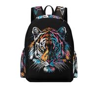 TPISLI Cartable Motif Tigre Fille Garçon 7-11 Ans Sac d'École Motif Animal Primaire CE1 CE2 Grand Format Imperméable pour Cours Voyage Loisirs et Usage Quotidien Rentrée Scolaire