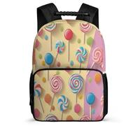 TPISLI Cartable Multicolore Candy pour Filles Garçons 5-10 Ans Sac Scolaire CE1 CE2 School Bag, Détails en Feutre Dos Rembourré Promenade Randonnée