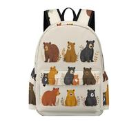 TPISLI Cartable Ours Garçons Sac À Dos Pour Enfants Et Adolescents, Cartables Scolaires Grande Capacité, Sac À Dos Motif Animal Etanche Décontracté Bon Pour L'école