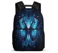 TPISLI Cartable Papillon Enfants 6-11 Ans Sac à Dos Papillon 3D Imprimé pour Filles Garçons CM1 CM2 School Bag, Poignée Solide Détails en Feutre Rentrée Scolaire