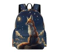 TPISLI Cartable pour Filles et Garçons Imprimé Renard 7-10 Ans Sac Enfant Design Animal CP CE1 Léger Durable pour École Cadeau de Rentrée Voyage Loisirs Usage Quotidien Rentrée Scolaire