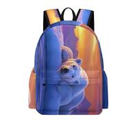 TPISLI Cartable pour Filles et Garçons Ours Polaire 13 Ans Sac Enfant Animal Ours Primaire CM1 CM2 Léger Imperméable Durable pour Voyage Loisirs Promenade et Sorties Usage Quotidien