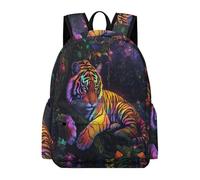 TPISLI Cartable pour Garçons et Filles Tigre 14 Ans Sac à Dos Imprimé Animal Animal Loup CE2 CM1 Sac Scolaire Léger Grand Format pour Voyage Randonnée Loisirs, School Bag Rentrée Scolaire et Cadeau