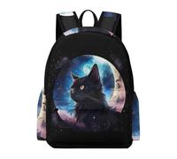 TPISLI Cartable Sac École Pour Filles Garçons, Sac À Dos Chat Noir Pour Primaire Collège, Sac Chaton Animal Scolaire, Loisirs Cartable Chat Noir Primaire Adolescent Bookbag