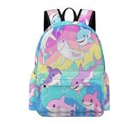 TPISLI Cartable Sac École Pour Filles Garçons，Sac À Dos Le Requin Pour Primaire Collège，Sac Organismes Marins Scolaire，Loisirs Cartable Le Requin Primaire Adolescent Bookbag