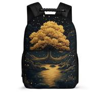 TPISLI Cartable Scolaire Arbre Enfants 7-11 Ans Sac Collège Colourful Plante Imprimé pour Garçons Filles CE1 CE2 School Bag, Poignée Solide Tissu 1680D Rentrée Scolaire