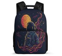 TPISLI Cartable Scolaire Astronaute École Primaire pour Filles Garçons Sac Collège Astronaute 5-10 Ans Bookbag, Tissu 1680D Léger Durable Promenade Randonnée