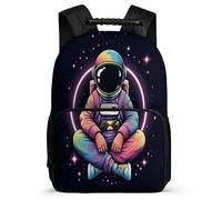 TPISLI Cartable Scolaire Astronaute pour Élèves 6-10 Ans Cartable Astronaute CM1 CM2 School Bag, Poignée Solide Détails en Feutre Promenade Randonnée