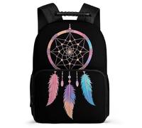 TPISLI Cartable Scolaire Attrape-rêves pour Garçons Filles 7-11 Ans Sac Collège Colourful Feathers Cours Primaire Daypack, Poches Latérales Dos Rembourré Promenade Randonnée