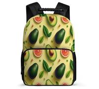 TPISLI Cartable Scolaire Avocado Pomelo Motif pour Garçons 5-10 Ans Cartable Fruit CE1 CE2 School Bag, Détails en Feutre Dos Rembourré Promenade Randonnée
