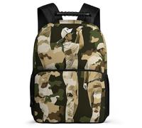 TPISLI Cartable Scolaire Camo Imprimé pour Filles Garçons École Primaire Sac d'École Camouflage 8-12 Ans Daypack, Poches Latérales Léger Durable Rentrée Scolaire