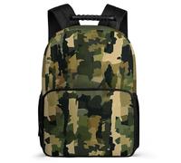 TPISLI Cartable Scolaire Camouflage pour Garçons Filles 7-12 Ans Sac à Dos Camo CP CE1 Daypack, Poches Latérales Dos Rembourré Promenade Randonnée