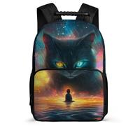 TPISLI Cartable Scolaire Chat Motif pour Fille Garçon 5-10 Ans Sac d'École Animal Chaton CM1 CM2 School Bag, Poignée Solide Dos Rembourré Rentrée Scolaire