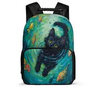 TPISLI Cartable Scolaire Chat pour Garçons CP CE1 Sac Collège Kawaii Animal Chaton 7-11 Ans School Bag, Détails en Feutre Dos Rembourré Cadeau de Rentrée