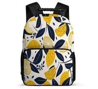 TPISLI Cartable Scolaire Citron Cours Primaire pour Garçons Sac à Dos Fruit Motif 7-12 Ans Bookbag, Détails en Feutre Léger Durable Loisirs Sorties