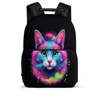 TPISLI Cartable Scolaire Colorful Chat pour Élèves École Primaire Sac à Dos Chaton 5-10 Ans Daypack, Détails en Feutre Dos Rembourré Cadeau Anniversaire