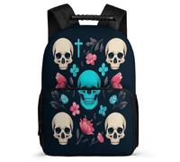 TPISLI Cartable Scolaire Crâne Design pour Élèves 6-11 Ans Sac d'École Squelette Cours Primaire School Bag, Tissu 1680D Dos Rembourré Cadeau de Rentrée