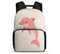 TPISLI Cartable Scolaire Dauphin École Primaire pour Filles Garçons Sac Collège Vie Marine 5-10 Ans Bookbag, Tissu 1680D Léger Durable Promenade Randonnée