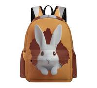 TPISLI Cartable Scolaire Design Lapin Amusant Fille Garçon 10-15 Ans Sac à Dos Animal Lapin Primaire Sac d'École Léger Grand Format pour Cours Voyage Loisirs, Daypack Rentrée Scolaire et Cadeau
