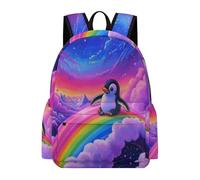 TPISLI Cartable Scolaire Design Mignon Pingouin Fille Garçon 8-11 Ans Sac à Dos Motif Animal Primaire CE1 CE2 Grand Format Imperméable pour Cours Voyage Loisirs et Usage Quotidien