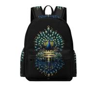 TPISLI Cartable Scolaire Design Paon Fille Garçon 7-11 Ans Sac à Dos Animal CE2 CM1 Sac d'École Durable Grand Format pour Cours Voyage Loisirs, Book Bag Rentrée Scolaire et Cadeau