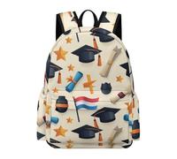 TPISLI Cartable Scolaire Drapeau Pays-Bas Enfants 7-11 Ans Sac Remise de Diplôme Garçons CE2 CM2 Sac Scolaire Imperméable Grand, Voyage Loisirs Promenade Sorties Loisirs