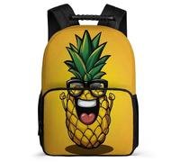 TPISLI Cartable Scolaire Drôle Ananas CE1 CE2 pour Élèves Sac d'École Fruit Thème 7-12 Ans School Bag, Poches Latérales Poignée Solide Cadeau Anniversaire