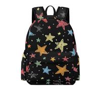TPISLI Cartable Scolaire Étoile à Cinq Branches CM2 Collège Filles Sac d'École Étoiles 8-14 Ans Garçons Sac à Dos Grand Durable pour École Cours et Voyage Usage Quotidien Loisirs