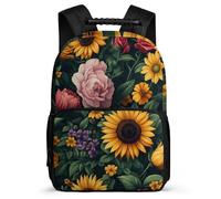 TPISLI Cartable Scolaire Fleurs Motif pour Filles Garçons 8-12 Ans Cartable Plante Motif École Primaire Backpack, Poignée Solide Léger Durable Rentrée Scolaire