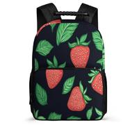 TPISLI Cartable Scolaire Fraise Design pour Garçons Cours Primaire Sac d'École Fruit Imprimé 7-12 Ans Bookbag, Poches Latérales Dos Rembourré Voyage Quotidien
