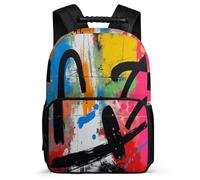 TPISLI Cartable Scolaire Graffiti Motif École Primaire pour Filles Sac Scolaire Colourful 5-10 Ans Bookbag, Poignée Solide Léger Durable Promenade Randonnée