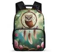 TPISLI Cartable Scolaire Hibou pour Garçon Fille 5-10 Ans Sac d'École Oiseau Thème CM1 CM2 Backpack, Léger Durable Tissu 1680D Cadeau Anniversaire