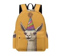 TPISLI Cartable Scolaire Illustration Alpaga Fille Garçon 7-12 Ans Sac à Dos Design Animal Primaire CE2 Grand Format Imperméable pour Cours Voyage Loisirs et Usage Quotidien Rentrée Scolaire