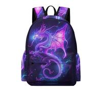 TPISLI Cartable Scolaire Illustration Dragon Fille Garçon 8 Ans Sac à Dos Style Chinois Primaire CE2 CM1 Léger Durable pour École Cadeau de Rentrée Voyage et Loisirs Usage Quotidien