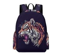 TPISLI Cartable Scolaire Imprimé Tigre Fille Garçon 10-12 Ans Sac à Dos Motif Animal CM2 Léger Imperméable Durable pour Voyage Loisirs Promenade et Sorties Usage Quotidien