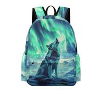 TPISLI Cartable Scolaire Loup Fille Garçon 7-11 Ans Sac à Dos Animal Loup Primaire CE1 CE2 Sac d'École Léger Imperméable pour Cours Voyage Loisirs, Book Bag Rentrée Scolaire et Cadeau