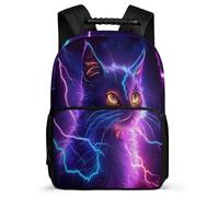 TPISLI Cartable Scolaire Mignon Chat pour Garçons Cours Primaire Sac Collège Chaton 7-11 Ans Backpack, Poignée Solide Dos Rembourré Cadeau de Rentrée