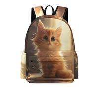 TPISLI Cartable Scolaire Mignon Chaton Fille Garçon 10-15 Ans Sac à Dos Animal Chat Collège Léger Grand Format pour Cadeau du Nouvel An École Voyage et Loisirs Usage Quotidien