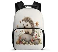 TPISLI Cartable Scolaire Mignon Hedgehog Enfants 5-10 Ans Sac à Dos Drôle Animal pour Garçons CE2 CM1 School Bag, Tissu 1680D Dos Rembourré Voyage Quotidien