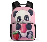 TPISLI Cartable Scolaire Mignon Panda pour Élèves 7-11 Ans Sac à Dos Kawaii Animal CM1 CM2 School Bag, Détails en Feutre Léger Durable Promenade Randonnée