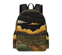 TPISLI Cartable Scolaire Motif Cactus Fille Garçon 8-11 Ans Sac à Dos Motif Plantes Primaire CE1 CE2 Grand Format Imperméable pour Cours Voyage Loisirs et Usage Quotidien