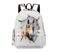 TPISLI Cartable Scolaire Motif Cheval Fille 8 Ans Sac d'École Animal Élèves 9-13 Ans Backpack Durable À la Mode, Cours Usage Quotidien Sorties Loisirs