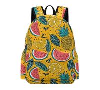 TPISLI Cartable Scolaire Motif Coloré Fruits Fille Garçon 8 Ans Sac à Dos Motif Fruit Primaire CE2 CM1 Léger Durable pour École Cadeau de Rentrée Voyage et Loisirs Usage Quotidien